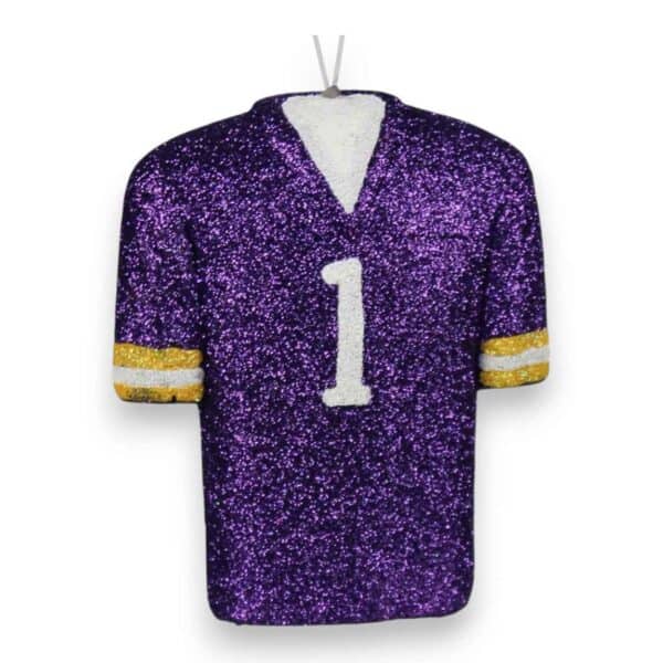 Yellow Purple 3D Football Jersey Ornament