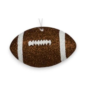 Brown Glitter 3D Football Ornament