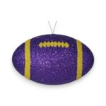 Purple Yellow 3D Football Ornament