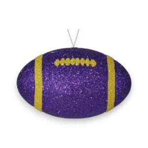 Purple Yellow 3D Football Ornament
