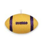 Yellow Purple 3D Football Ornament