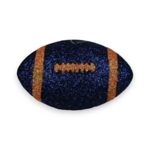 Navy Orange 3D Football Ornament