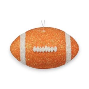 Orange White 3D Football Ornament