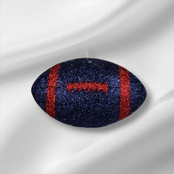 Navy Red 3D Football Ornament