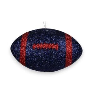 Navy Red 3D Football Ornament