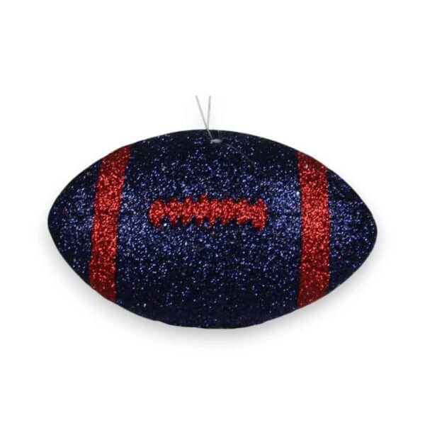 Navy Red 3D Football Ornament