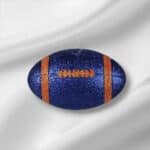 Blue Orange 3D Football Ornament