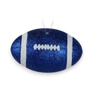 Blue White 3D Football Ornament
