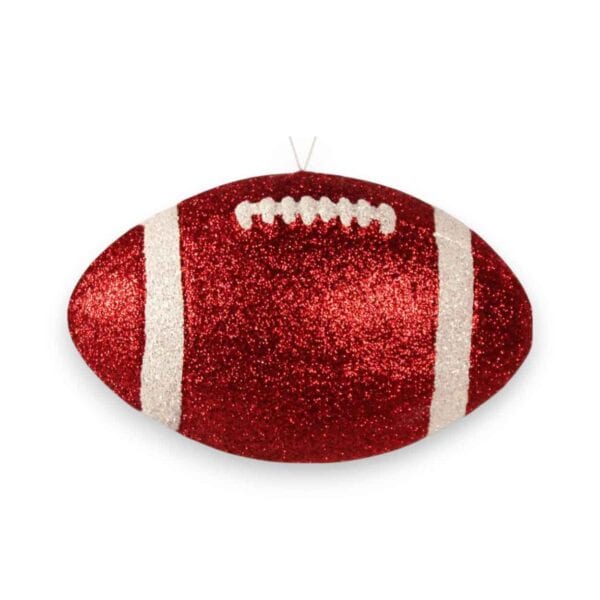 Red White 3D Football Ornament