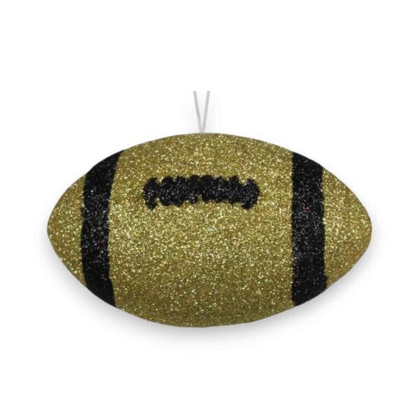 Gold Black 3D Football Ornament