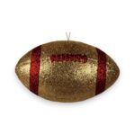 Crimson Gold 3D Football Ornament