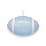 Light Blue White 3D Football Ornament