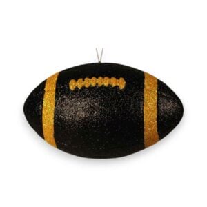 Black Yellow 3D Football Ornament