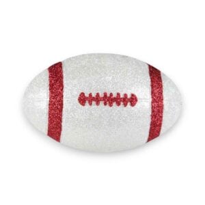 White Red 3D Football Ornament