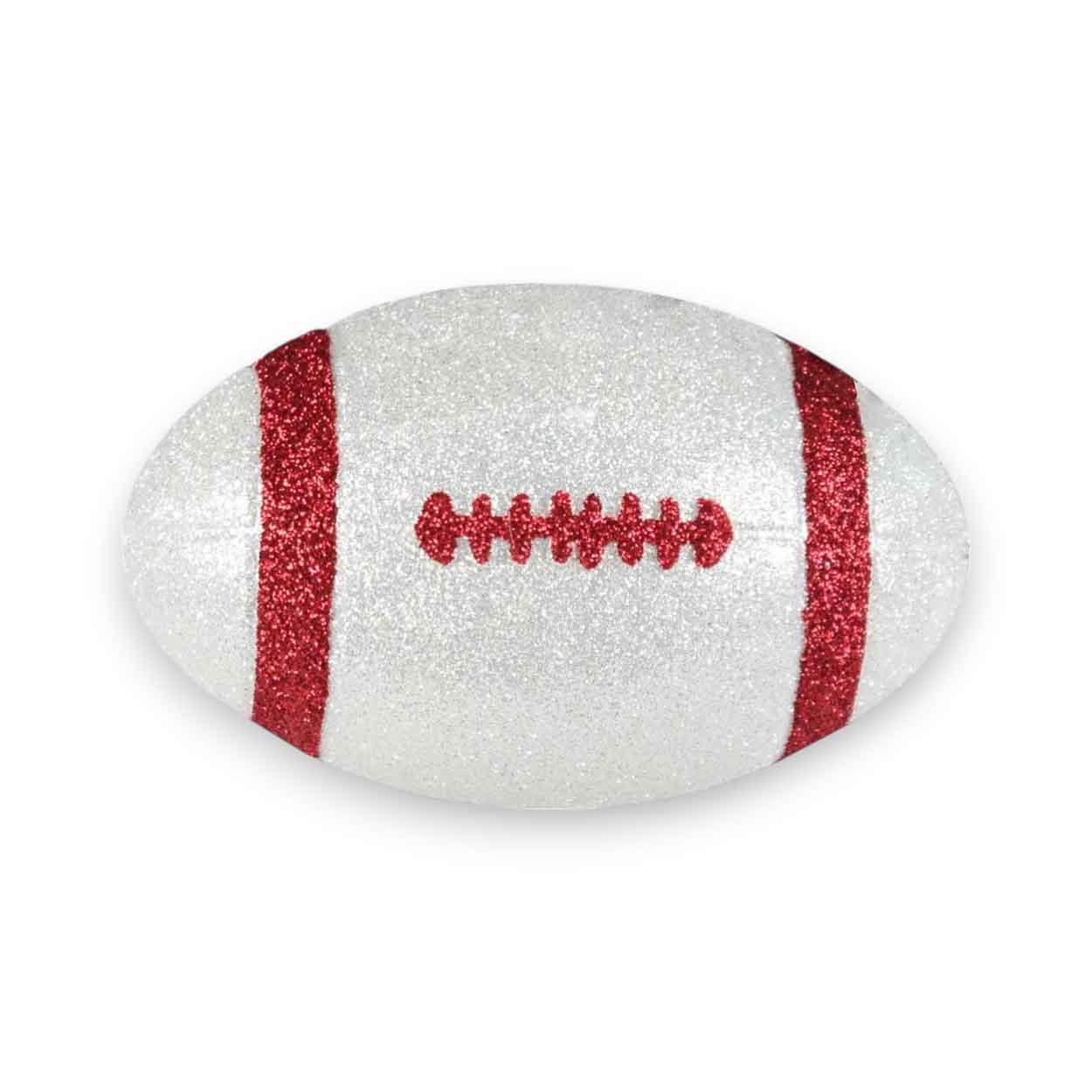 White Red 3D Football Ornament