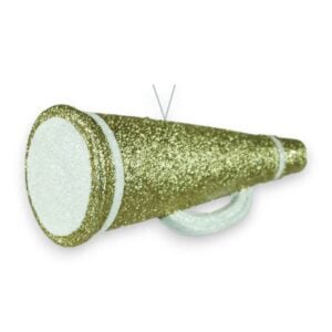 Gold and White Megaphone Ornament
