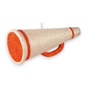 Orange and White Megaphone Ornament