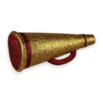 Crimson and Gold Megaphone Ornament