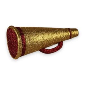 Crimson and Gold Megaphone Ornament