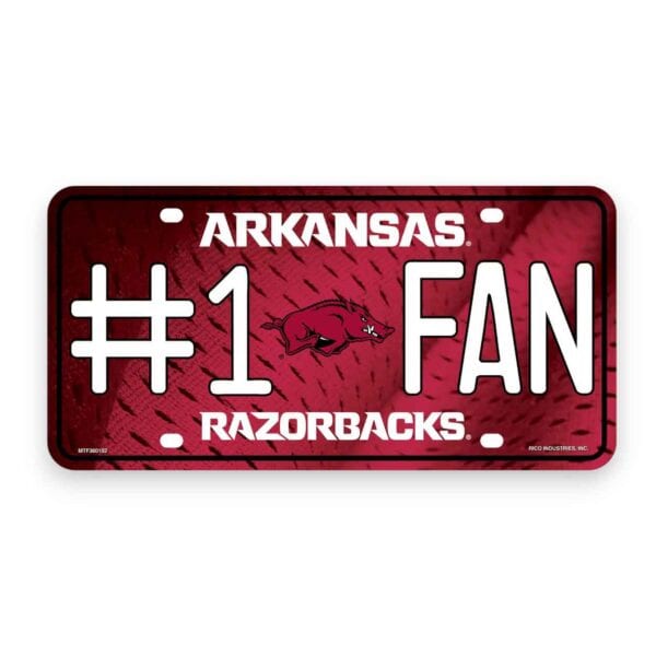 Arkansas Razorback Fan License Plate