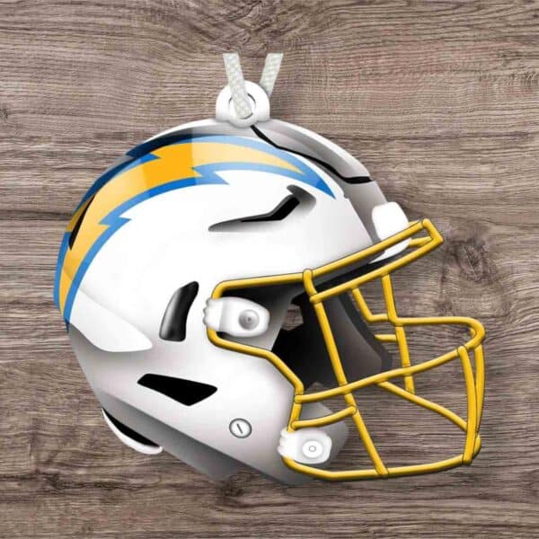LA Chargers Flat Helmet Ornament