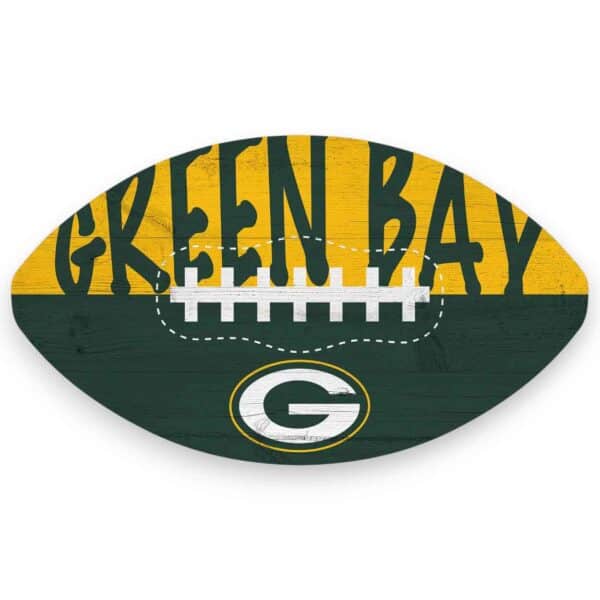 Packers Color Football Sign