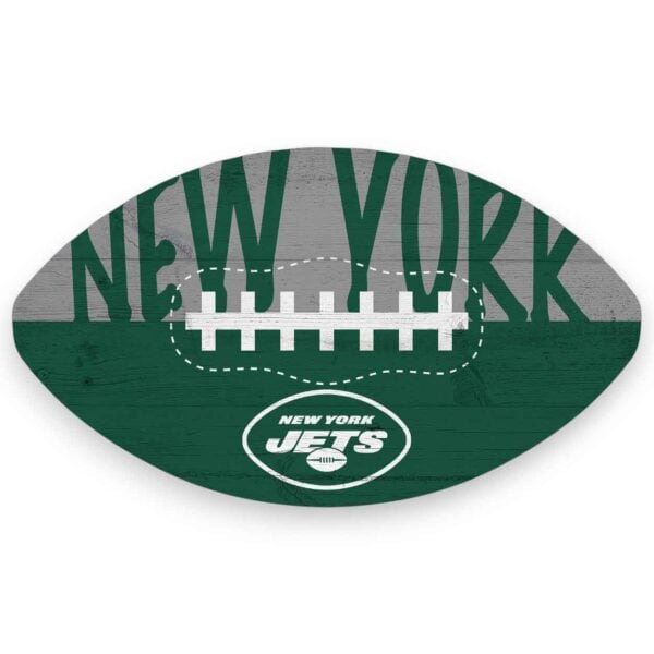 NY Jets Color Football Sign