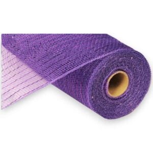 10" Purple Metallic Deco Mesh