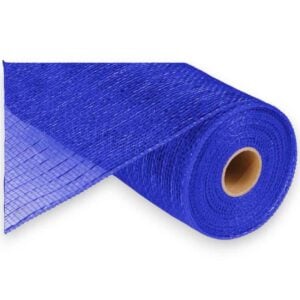 10" Royal Blue Metallic Deco Mesh