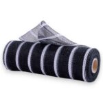 10" Black and White Deco Mesh