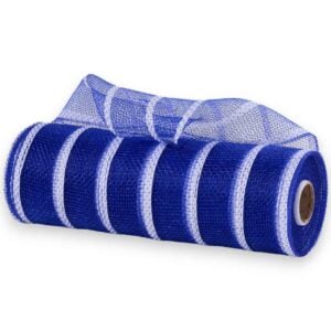 10? Blue and White Deco Mesh