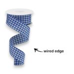 1.5" Blue Gingham Ribbon - 10 yards