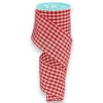 2.5" Red Gingham Check Ribbon - 10
yards