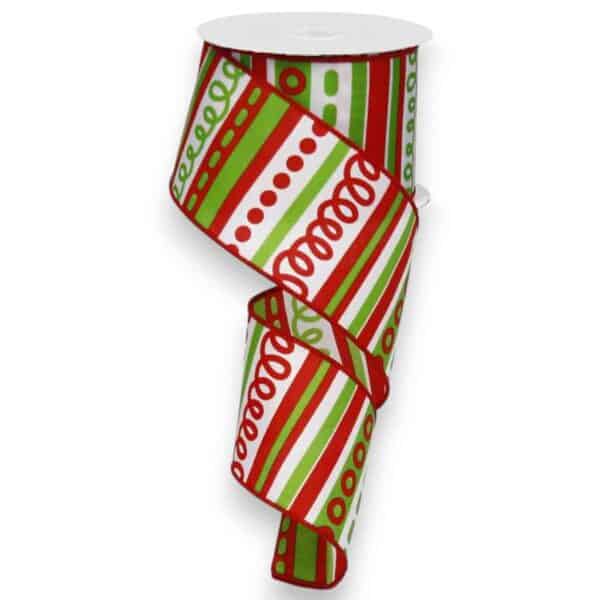 2.5" Crazy Christmas Ribbon - 10
  yards