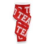 2.5" Red Team Ribbon - 10 yards