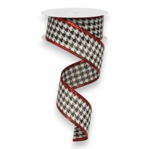 1.5" Houndstooth Ribbon - 10 yards