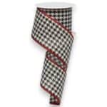 2.5" Houndstooth Ribbon - 10 yards