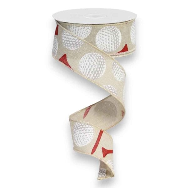 1.5" Natural Golf Ribbon - 10 yards