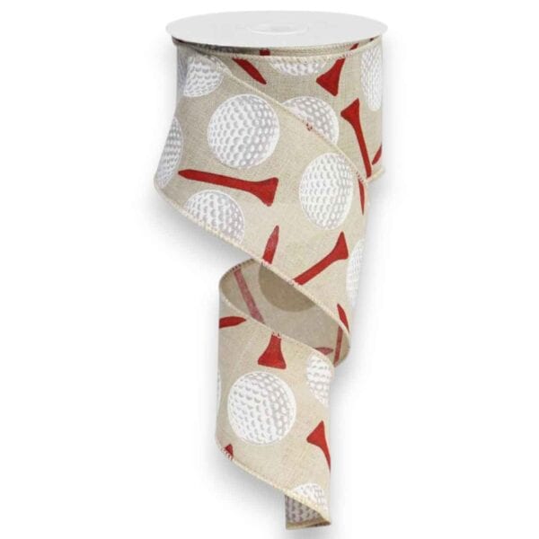 2.5" Natural Golf Ribbon - 10 yards