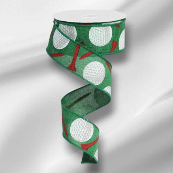 1.5" Green Golf Ribbon - 10 yards