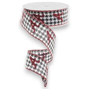 1.5" Alabama Houndstooth Ribbon - 10
  yards