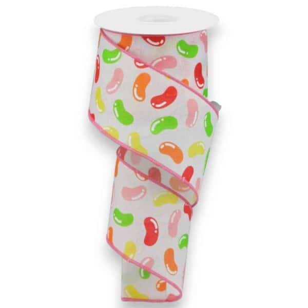 2.5" Pink Jelly Bean Easter Ribbon -
  10 yards
