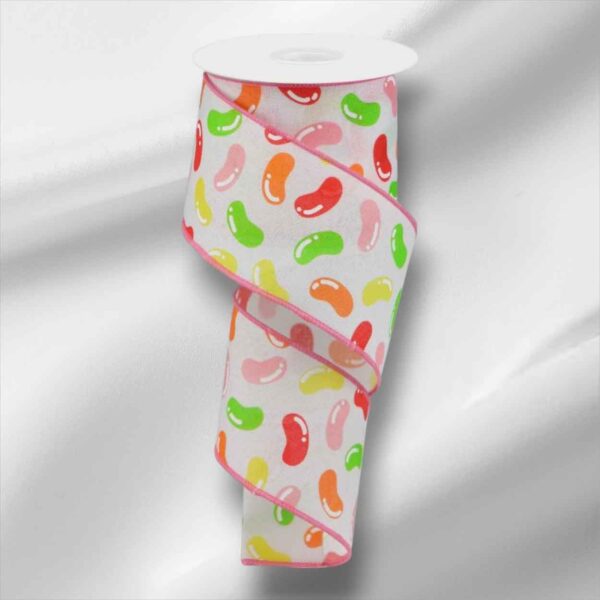 2.5" Pink Jelly Bean Easter Ribbon -
  10 yards