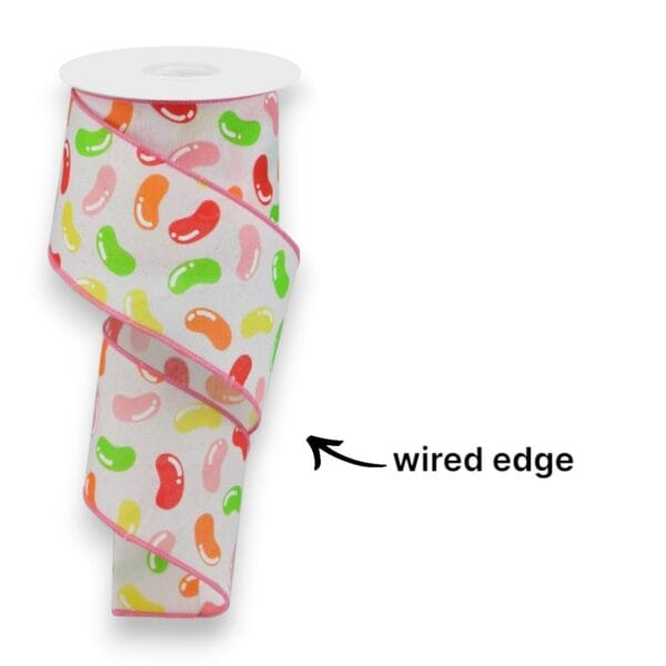 2.5" Pink Jelly Bean Easter Ribbon -
  10 yards