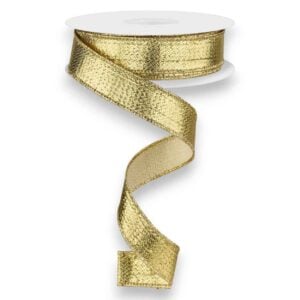7/8" Gold Metallic Ribbon - 10 yards
