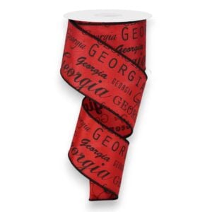 2.5" Georgia Text Ribbon - 10 yards