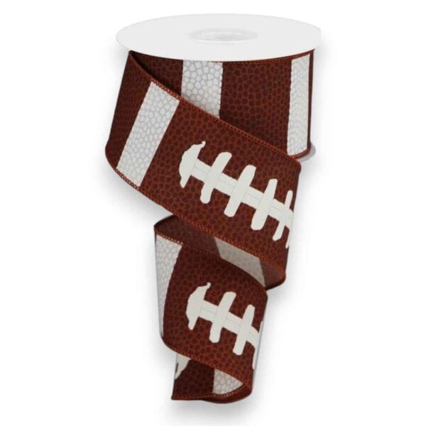 2.5" Football Laces Ribbon - 10
  yards