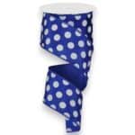 2.5" Blue and White Polka Dot Ribbon
- 10 yards