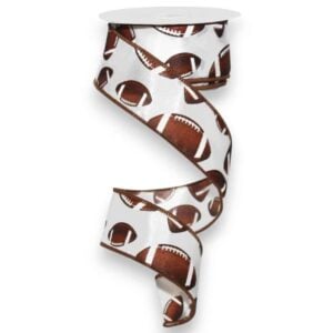 1.5" White Football Ribbon - 10
yards