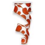 1.5" White Basketball Ribbon - 10
yards